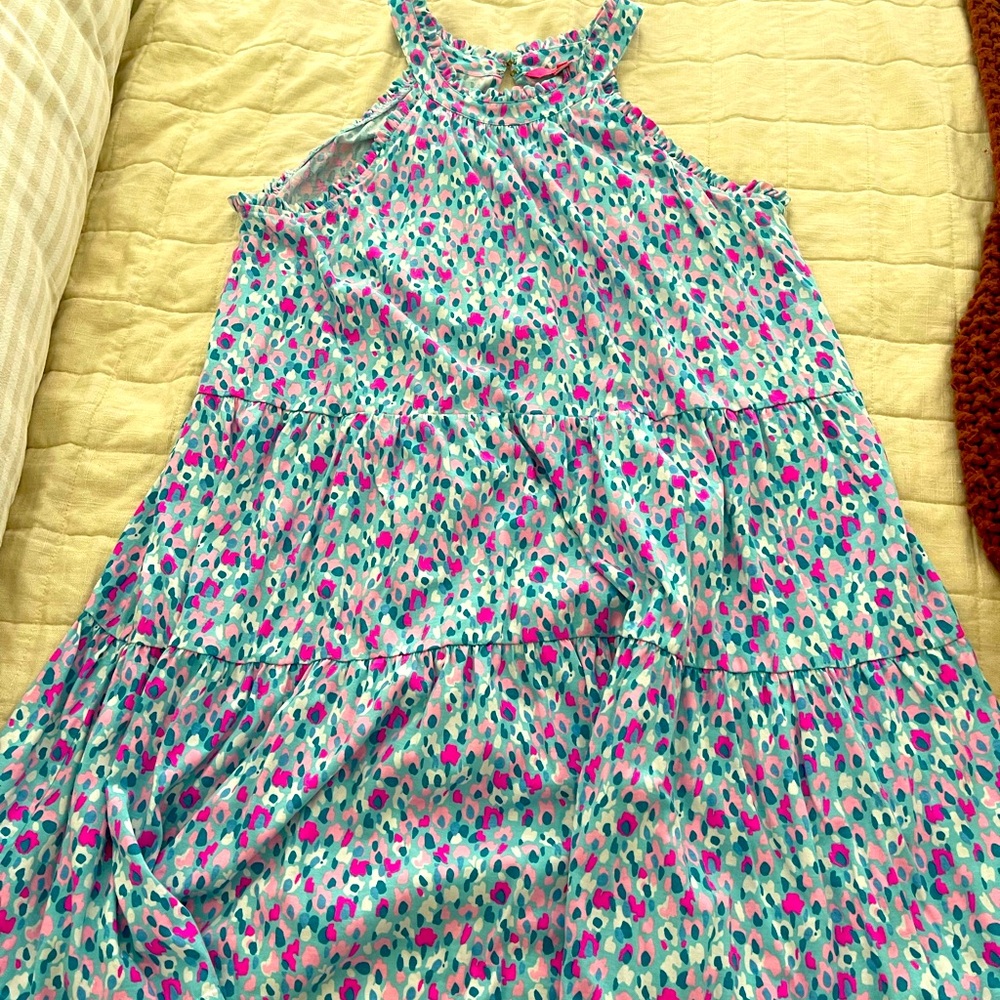 Lilly Pulitzer cheetah print dress size xl pinks and blues